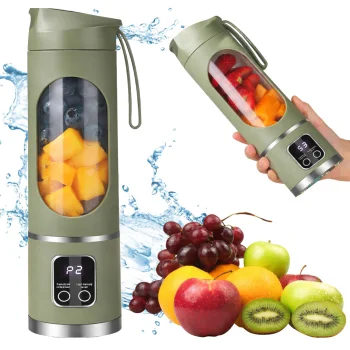 Portable Cordless Smoothie Blender 500ml USB-C 25W, Green