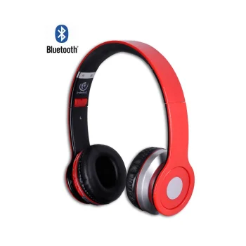 Rebeltec Crystal On-Ear Wireless Bluetooth Headphones, Red
