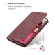 Samsung Galaxy S21 FE 5G (SM-G990B/DS) CASEME Wallet Magnetic Leather Case Cover, Red