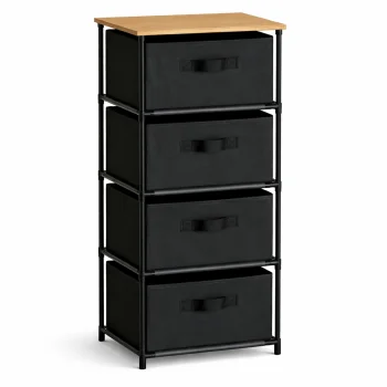 Organizer Cabinet with 4 Drawers, Wild Oak