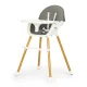 ECOTOYS 2-in-1 Multifunctional Baby High Chair, grey