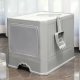 Covered Cat Litter Box with Pull-Out Drawer and Scoop, Grey