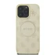 Guess Saffiano Peony Classic Logo MagSafe Case for iPhone 16 Pro, Gold