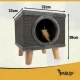 Purlov 26215 Cat House with Bed and Scratching Post