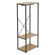 ModernHome Freestanding Clothes Rack with Shelves, Light Oak