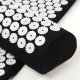 Acupressure Mat and Pillow Set for Back Neck and Shoulder Pain Relief, black