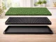 Puppy Training Potty Pad with Artificial Grass 3 Layers 50x40cm, Black-Green