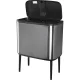 Brabantia Bo Touch Bin Recycling Waste Bin 34 L (11 + 23 L), Silver