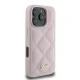 Guess Quilted Metal Logo Case for iPhone 16 Pro Max - pink