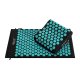 4Fizjo ERGO Acupressure Acupuncture Massage Mat Set with Pillow, 68x42 cm, Black/Blue
