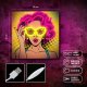 LED neona izkārtne POWER WOMAN FLA02 Forever Light, dzeltena un violeta