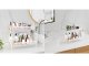 Two-Tier Kitchen Organizer with Basket, White