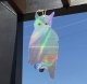 Bird repeller in sitting owl shape with bells, 41 cm