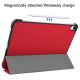 Apple iPad Air 11\'\' (2024) (A2899 A2902) PU Leather Protective Tri-fold Book Case Cover, Red