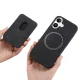 Synthetic Leather Case with Detachable Card Holder for iPhone 17 - Black