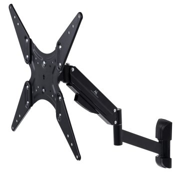 Maclean TV Wall Mount, 32"-55", 22kg, Gas Spring, Black