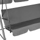 3-Seater Garden Swing Freestanding Steel MultiGarden, Grey