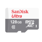 MicroSDXC Memory Card SanDisk 128GB 100MB/s Class 10 UHS-I, white, gray