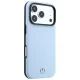 Mercedes Leather Semi Wrap Wood Effect MagSafe Case for iPhone 17/18 Pro Max - Blue