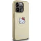 Hello Kitty iPhone 15 Pro Max Case Leather Kitty Head MagSafe, Gold