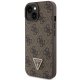 Apple iPhone 15 6.1\" Guess Crossbody 4G Metal Logo Case Cover (GUHCP15SP4TDSCPW), Brown | Чехол Кейс...