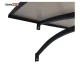 Curved Door Canopy STARKEDACH L-160, 160 x 100 x 25 cm, Dark Grey/Bronze