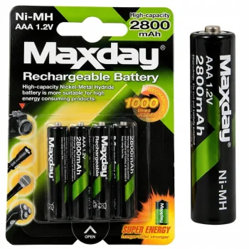 AAA R3 Ni-MH Rechargeable Batteries 1.2V 2800 mAh, 4 pcs