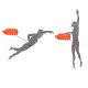 4Fizjo TSUNAMI 330 Swim Safety Buoy with Dry Bag 2in1, Orange