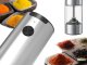 Electric Salt and Pepper Grinder with LED, 17 cm, Silver