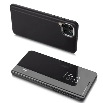 Clear View Case for Samsung Galaxy M53 5G with Stand Function, Black