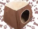 Soft pet house for small dogs and cats, bed, brown