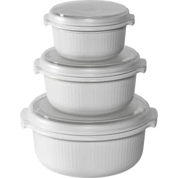 Emsa Micro Family Microwave Food Container Starter Set, 3 pcs., White