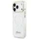Guess IML Script Metal MagSafe Case for iPhone 17 Pro, Clear