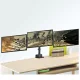 Maclean MC-811 Desk Mount for 3 Monitors 17-27\", VESA 75/100, 2x USB 3.0, Black