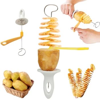 Spiral Potato and Vegetable Slicer with 4 Skewers
