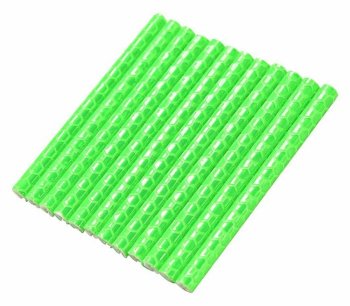 Reflective spoke tubes for bicycle, 12 pcs, green