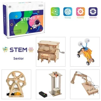 Wooden Assembly STEM 5in1 Science Lab Kit Educational Toy