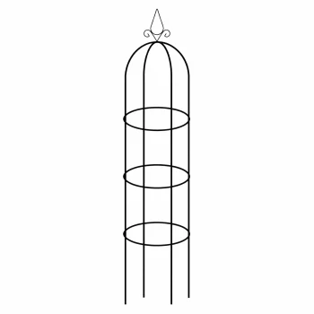 Metal Garden Pergola for Plants, 196 cm, Black