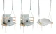 Kruzzel Wooden Baby Swing with Fabric Seat, Grey