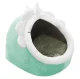Pet Bed House with Cat Ears, Size L, Green