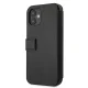 Apple iPhone 12 mini 5.4\" US Polo Embroidery Collection Book Case Cover (USFLBKP12SPUGFLBK), Black