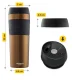 Thermal Mug MOUNTAIN GOAT TRAVEL 450 ml, Brown