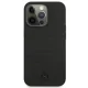 Mercedes Leather Meshed Metal Logo Case for iPhone 13 / 13 Pro - Black