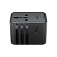 Acefast Z8 GaN 45W Travel Adapter Wall Charger with 2500W AC Socket, 3x USB-C, 2x USB-A, Black