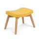 Norse Sofotel Scandinavian Upholstered Footstool, Yellow
