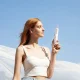 Jisulife Life8 Plus Handheld Portable USB Fan with Power Bank and Flashlight 4500mAh - White