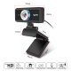 HXSJ S90 HD Webcam 720P Laptop PC Camera with Microphone, Black