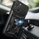 Hybrid Armor Camshield Case for iPhone 16 Pro Max with Camera Cover, Blue