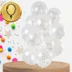 Bakalu Balloons 12 pcs 1st Birthday Origami, Transparent White