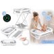 Nukido NK-279 Foldable Baby Bathtub with Stand and Thermometer, White/Grey